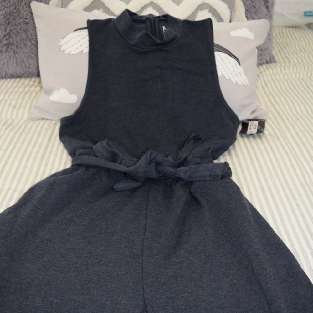 Marc New York Performance Heather Ink Pocket Waist-Tie Jumpsuit M - Picture 6 of 8